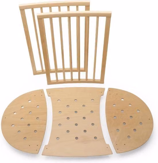 Estensione letto Stokke Convertitore Mini Culla in legno di betulla con materasso beige L/P/H: 127 x 70 x 140 cm