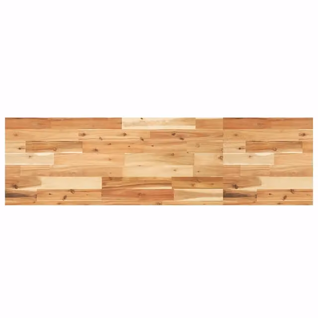 Mensola a parete in legno massello di acacia color marrone con finitura ad olio L 140 cm, P 40 cm, H 4 cm