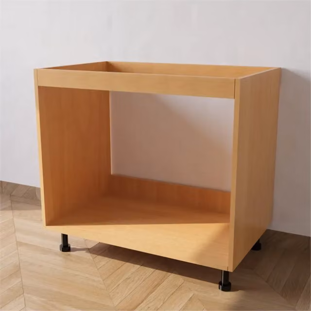 Base lavello Calandrelli in legno faggio beige senza ante L 80 x P 55,5 x H 72 cm