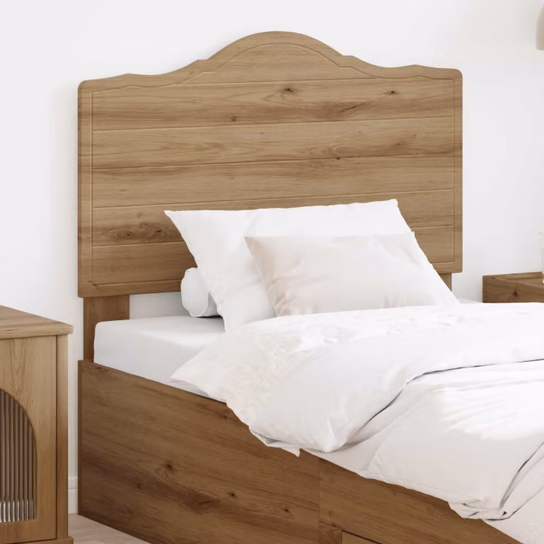 Testiera per letto vidaXL in legno ingegnerizzato color rovere, stile moderno e finitura opaca