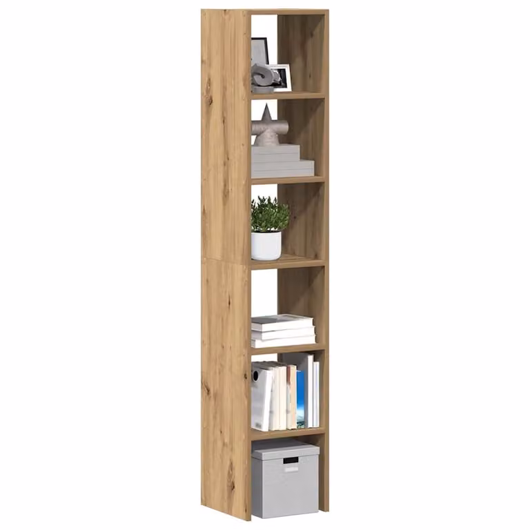 Set di 2 librerie impilabili vidaXL in legno multistrato e MDF color marrone, L/P/H: 30 x 30 x 80 cm