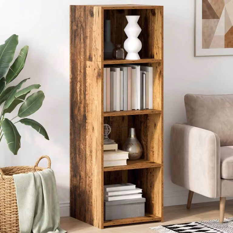 Credenza vidaXL in legno antico marrone con ripiani interni L 40 cm, P 41 cm, H 124 cm