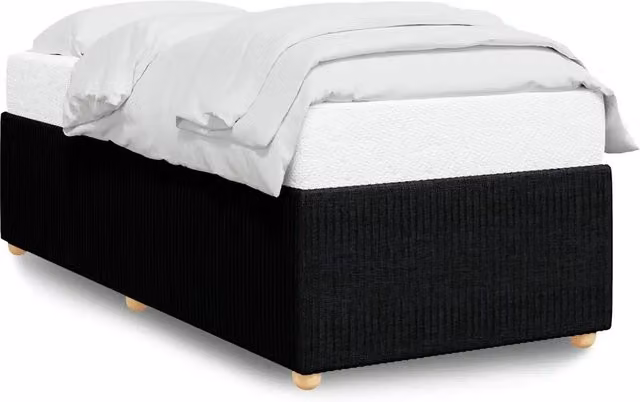 Letto singolo Design In per adulti in tessuto nero L: 100 cm, P: 200 cm