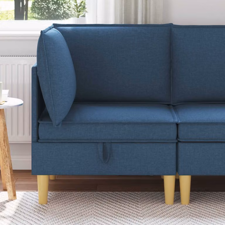 Divano con contenitore in tessuto vidaXL con struttura in legno e design minimalista per il tuo soggiorno