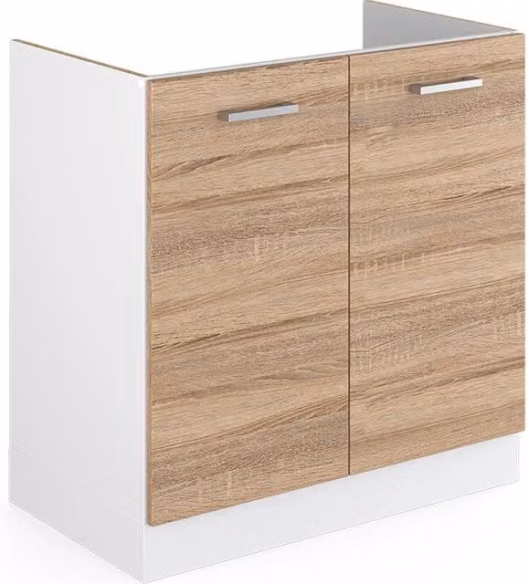 Mobile lavello cucina Vicco R-Line moderno con ante a battente, larghezza: 80 cm