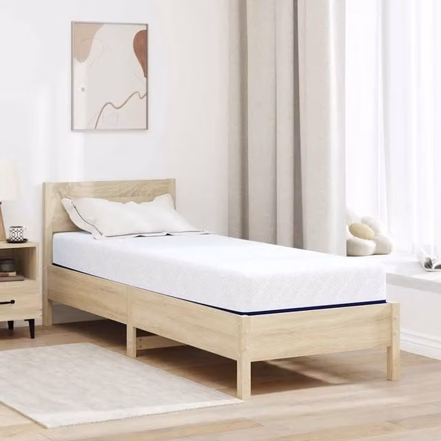 Materasso in schiuma con gel vidaXL Bianco e Blu L: 80 cm, P: 200 cm