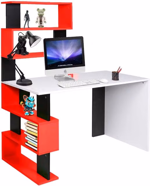 Scrivania Computer Moderna GIORDANOSHOP in MDF Laminato, L: 120 cm, P: 60 cm, H: 148 cm