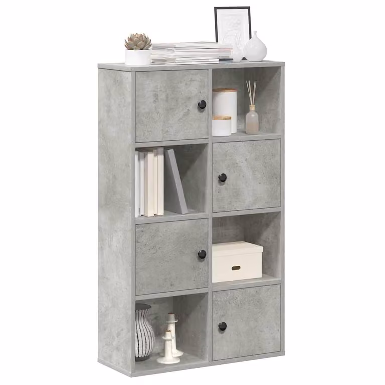 Libreria moderna vidaXL in legno e MDF Grigio, L 60 cm x P 24 cm x H 101,5 cm