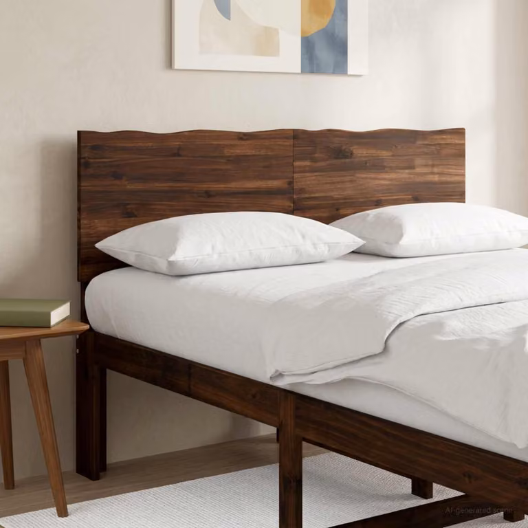 Testiera per letto vidaXL ROSTOCK in legno massello di acacia, Marrone, 140 x 200 cm