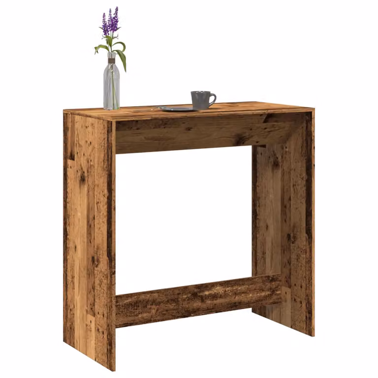 vidaXL Tavolo da Bar Moderno in Legno Marrone, L 102 cm x P 50 cm x H 103,5 cm