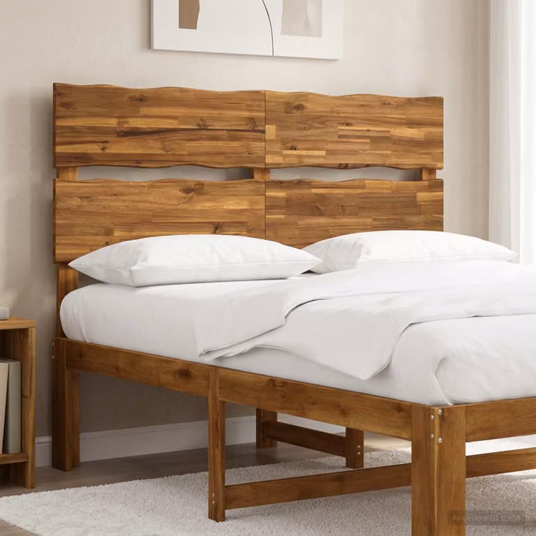 Testiera per letto vidaXL ROSTOCK in legno massello di acacia naturale con bordo vivo, colore marrone, per letto 160x200 cm