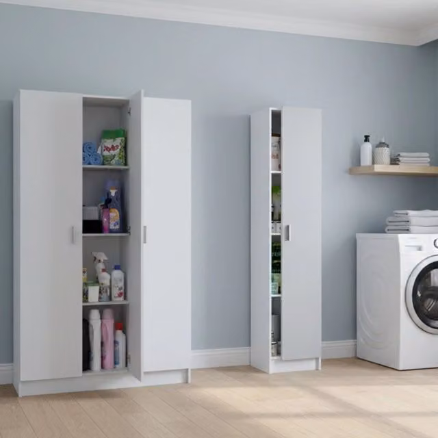 Armadio Multiuso Grande Modulabile Sinnai DMORA Bianco L: 146 cm, H: 180 cm