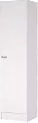 Armadio Multiuso TVILUM Bianco con Ante a Battente e Ripiani Interni L: 49 cm, P: 47 cm, H: 200 cm
