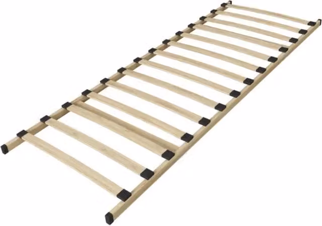 Base per letto Meublorama PHA in legno beige con 14 doghe fisse L: 200 cm, P: 70 cm
