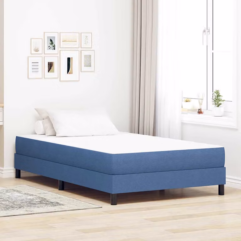 Materasso con molle insacchettate vidaXL in tessuto blu, L 120 cm x P 190 cm