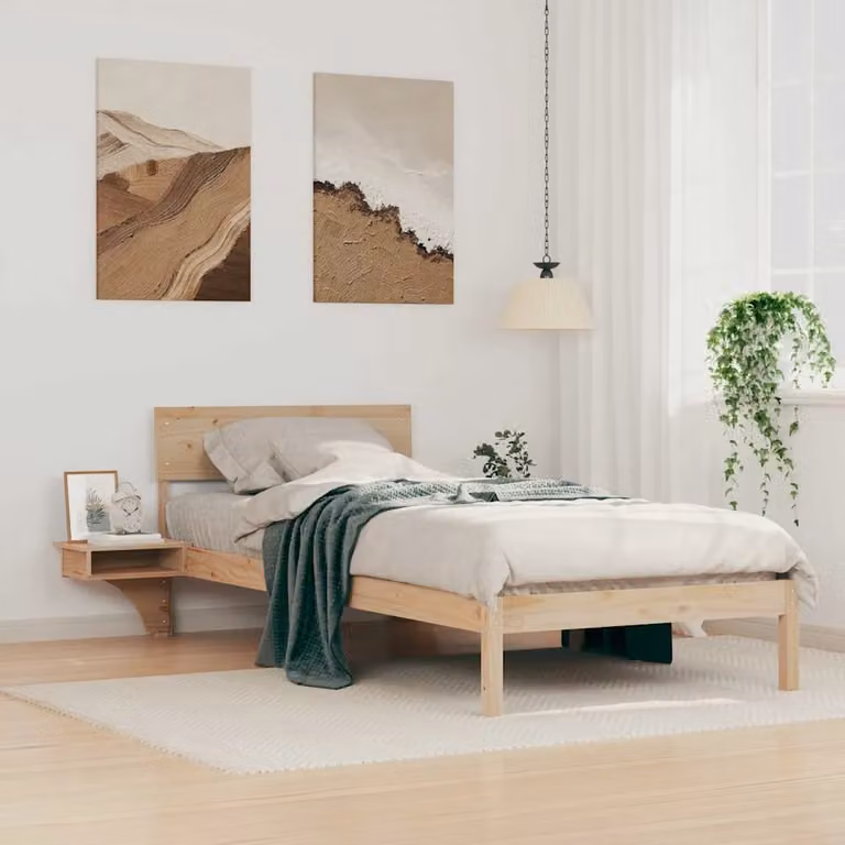 Struttura del letto in pino massello vidaXL Marrone L 90 cm x P 190 cm