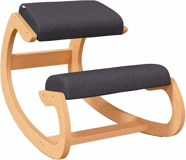 Sedia Inginocchiatoio Nera in Compensato di Betulla CFW4169750 L/P/H: 55 x 55 x 84 cm