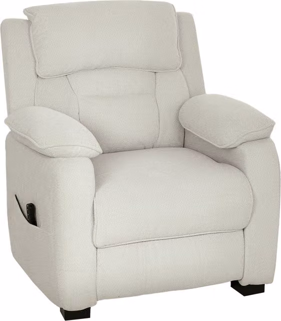 Poltrona Reclinabile Elettrica Outsunny in Velluto Beige con Poggiapiedi e Braccioli, L/P/H: 86 x 90 x 103 cm