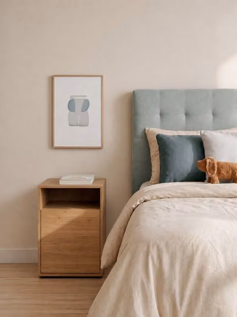 Comodino per bambini Hegas Kenay Home in legno marrone stile scandinavo