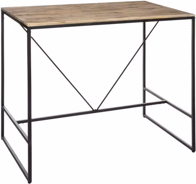 Tavolo rettangolare in legno di acacia e metallo Atmosphera Createur d'interieur, marrone, L: 115 cm, P: 70 cm, H: 98 cm