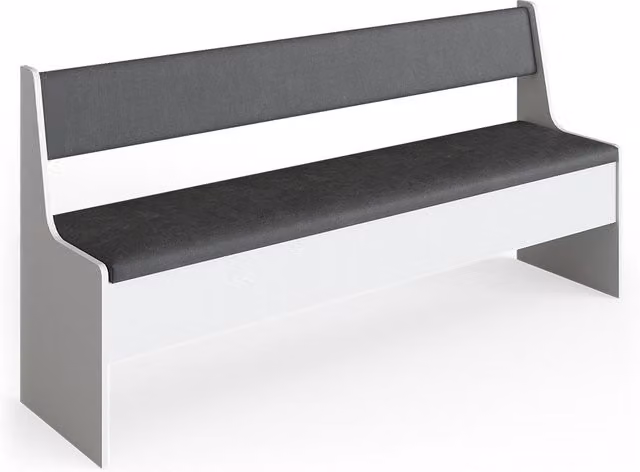 Panca ad angolo Vicco Bianco con seduta in tessuto e finitura opaca L/P: 41.5 x 41.5 cm