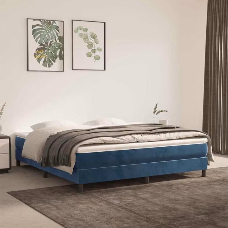 Materasso a molle insacchettate vidaXL Blu Scuro L: 160 cm, P: 220 cm, H: 20 cm