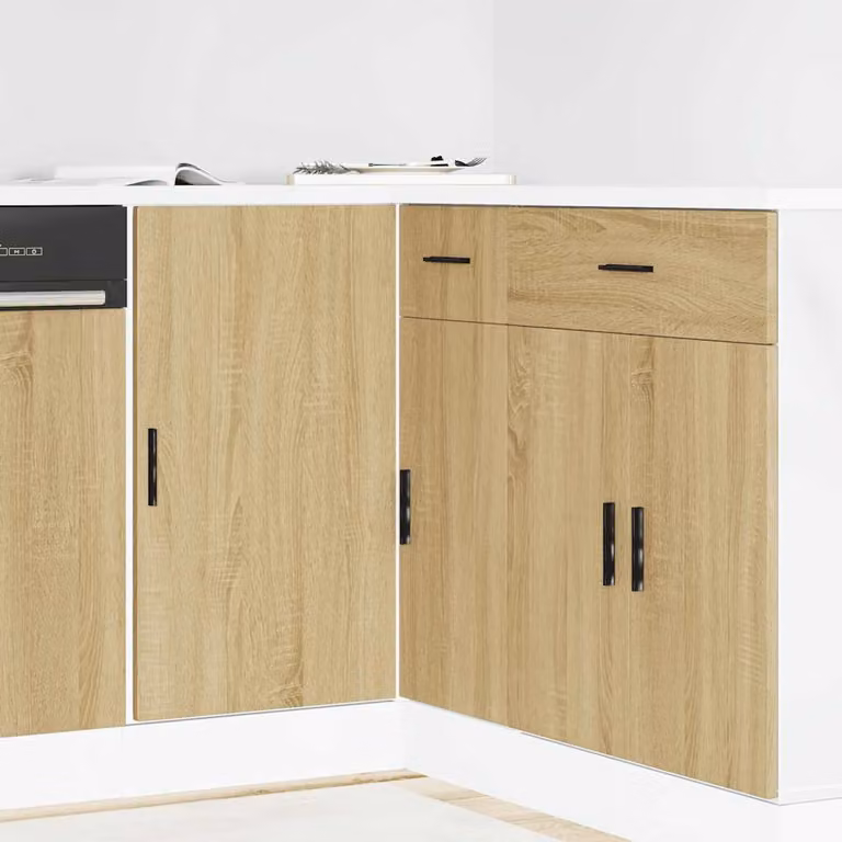 Base lavello mobile Lyon vidaXL in legno multistrato color rovere sonoma, L: 81,5 cm, P: 46 cm, H: 86 cm