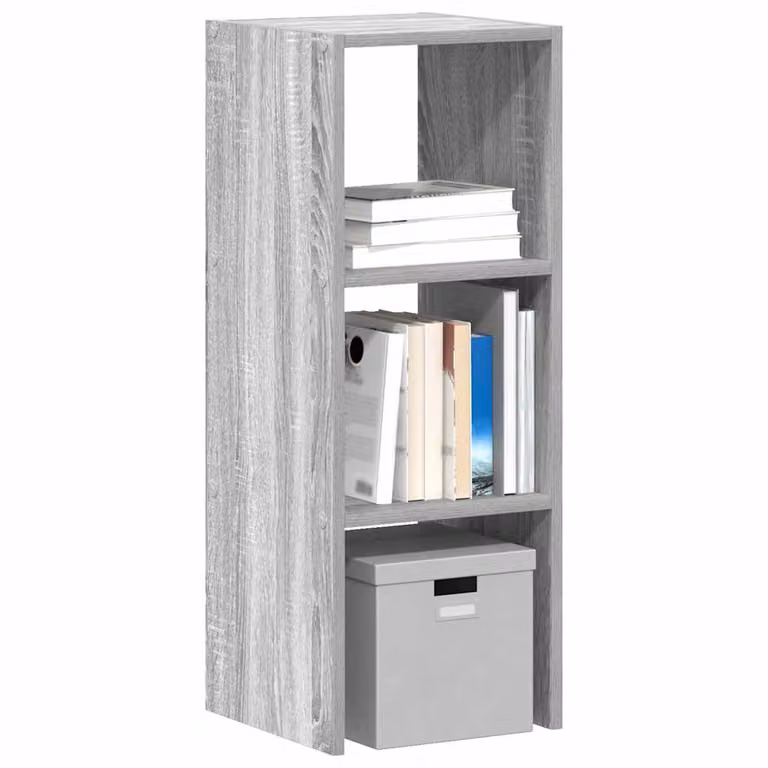 Libreria impilabile vidaXL in legno MDF Grigio moderno con montaggio a parete L/P/H: 30 x 30 x 80 cm