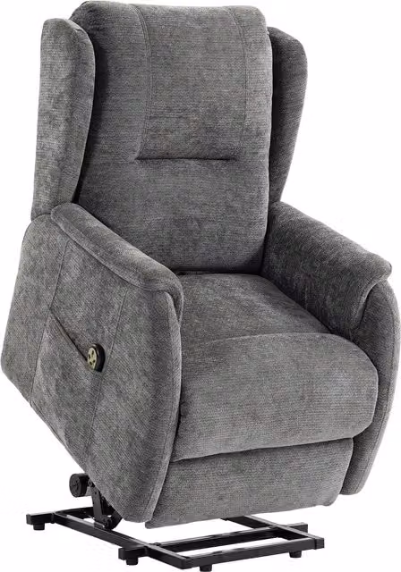 Poltrona relax alzapersona HOMCOM con telecomando e tasche laterali, Grigio scuro