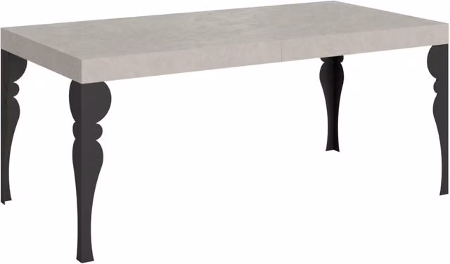 Tavolo da pranzo allungabile Itamoby Paxon cashmere con gambe in metallo antracite L: 180/284 cm, P: 90 cm
