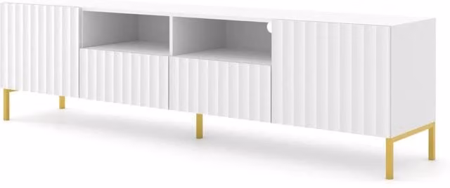 Mobile porta TV Wave Bim Furniture Bianco Opaco L: 200 cm, P: 42 cm, H: 56 cm
