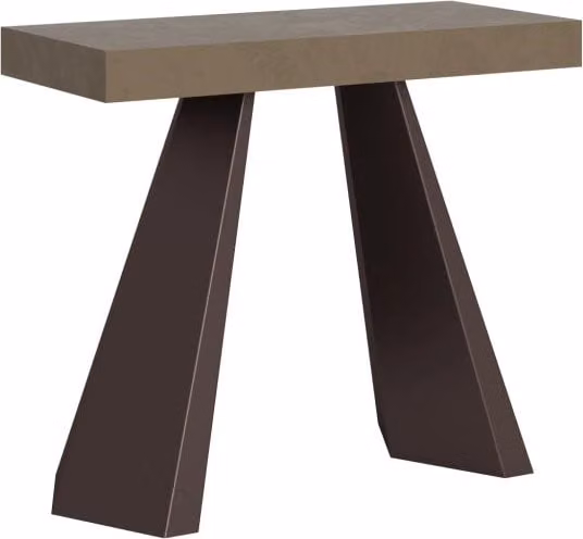 Consolle allungabile Diamante Small Itamoby colore tortora L/P/H: 90 x 40 x 77 cm, estensibile fino a 196 cm