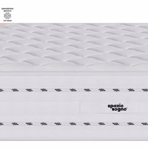 Materasso Contatto Spazio Sogno in Memory Foam Bianco con rivestimento sfoderabile, Altezza: 24 cm