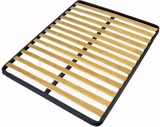 Rete a doghe fisse in legno marrone Mobili 2G L: 130 cm, P: 200 cm