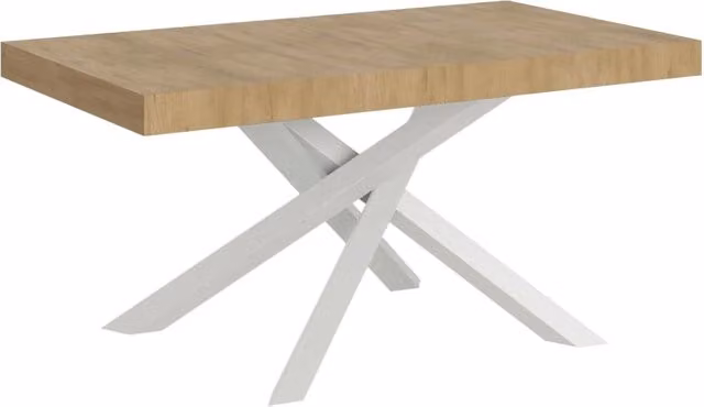 Tavolo Allungabile Volantis Premium Giordanoshop in Rovere e Bianco L/P/H: 200-460 x 90 x 77 cm
