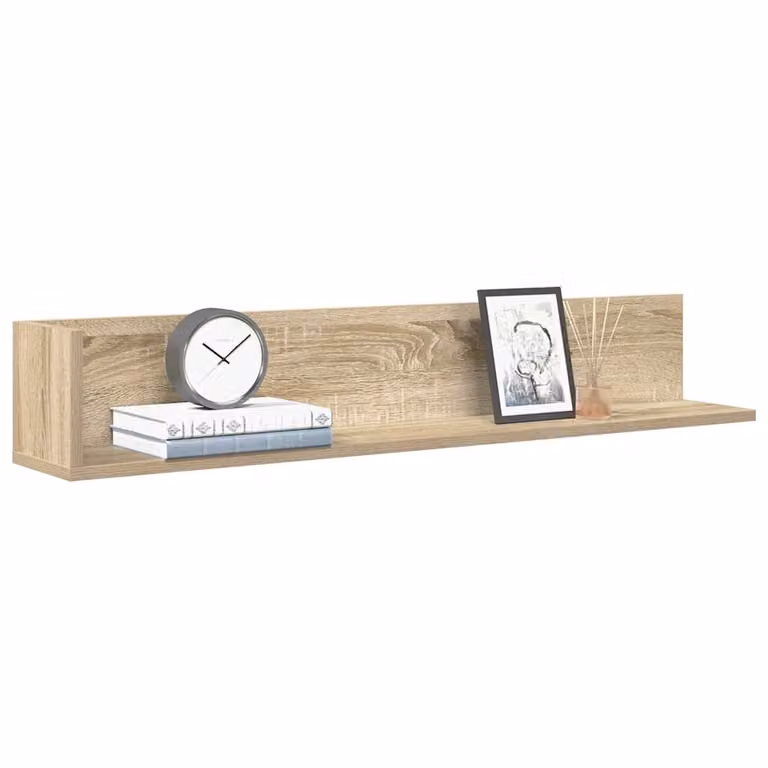Set di 2 mensole da parete vidaXL in MDF color Rovere Sonoma, L 100 x P 16,5 x H 16,5 cm