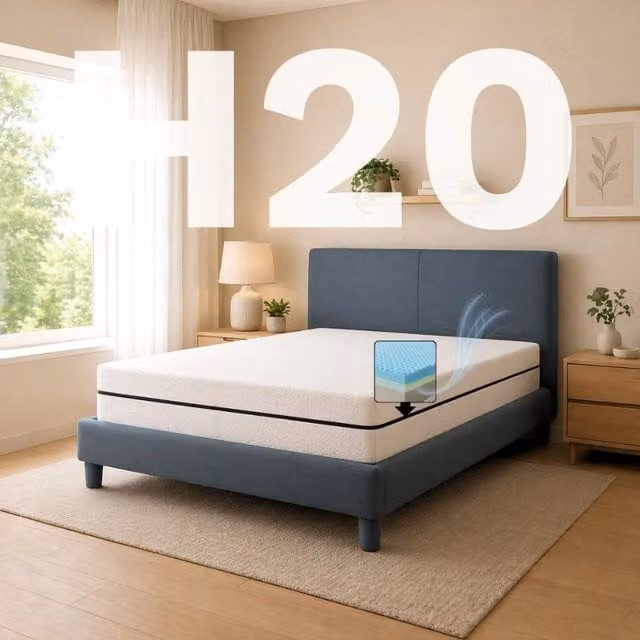 Materasso Memory Comfy Line in Memory Foam Ortopedico a 7 Zone con Rivestimento in Cotone Fresco e Traspirante, L/P/H: 120 x 200 x 20 cm