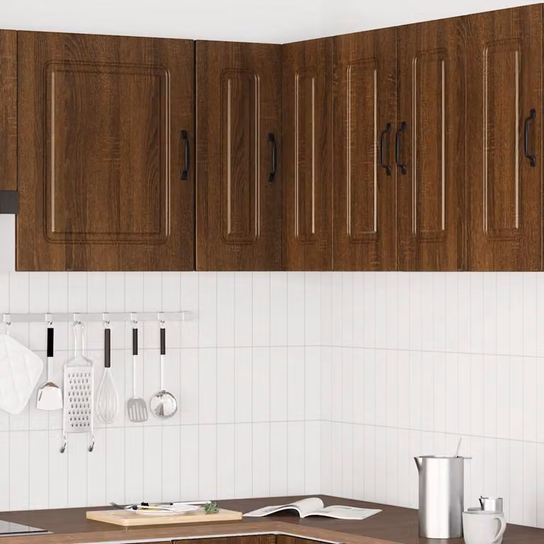 Pensile da cucina ad angolo Kalmar vidaXL moderno in marrone, L: 60 cm, H: 57 cm, P: 57 cm