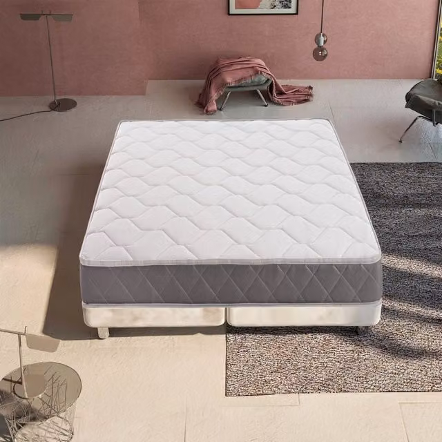 Materasso Piazza e Mezza KingDream in Memory Foam Bianco, L/P/H: 140 x 200 x 18 cm, Rigidità H3 con Regolazione della Temperatura