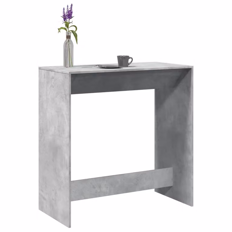 vidaXL Tavolo da Bar Moderno Grigio in Legno Multistrato e MDF, L: 102 cm, P: 50 cm, H: 103,5 cm