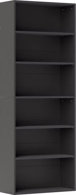 Libreria scaffale contenitore HOMCOM con 6 livelli e mensole regolabili, nero, L: 60 cm, P: 24 cm, H: 158,5 cm