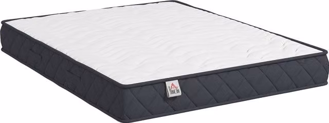 Materasso HOMCOM a 2 posti con imbottitura in memory foam e schiuma a onde, bianco o grigio, L/P: 140 x 190 cm