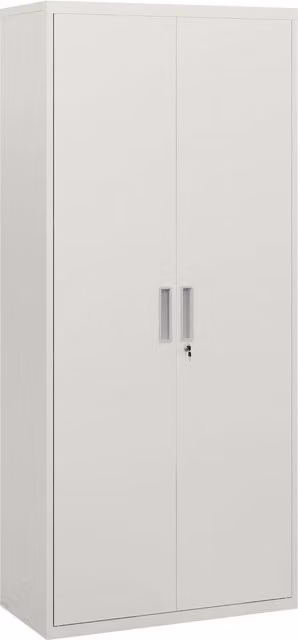 Armadio da ufficio HOMCOM bianco con 4 ripiani regolabili e serratura, L 80 cm x P 40 cm x H 180 cm