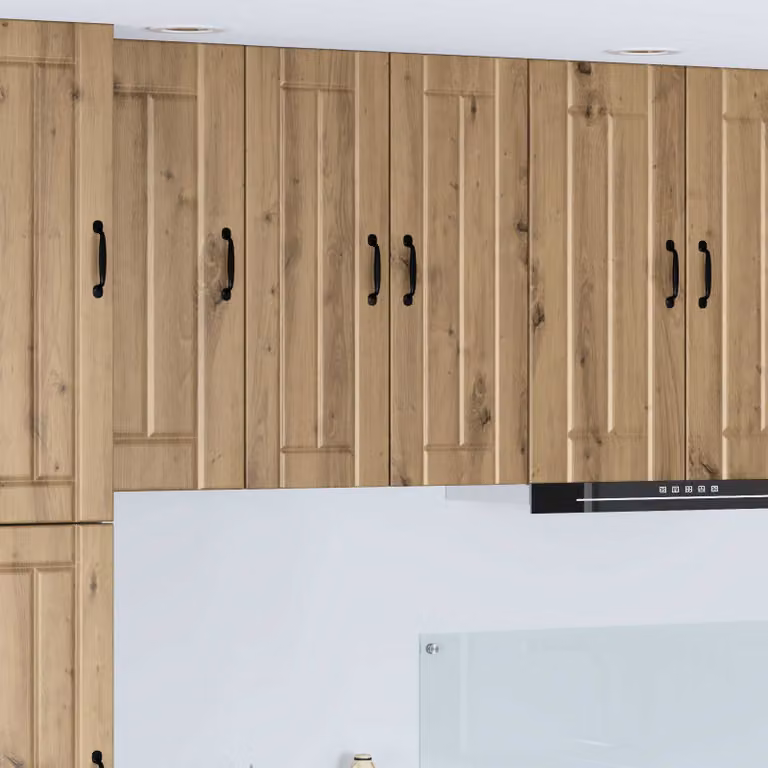 Set di 2 armadietti da muro LUCCA vidaXL in stile moderno, colore marrone, con ante a battente e ripiani interni, L/P/H: 80 x 31 x 30 cm