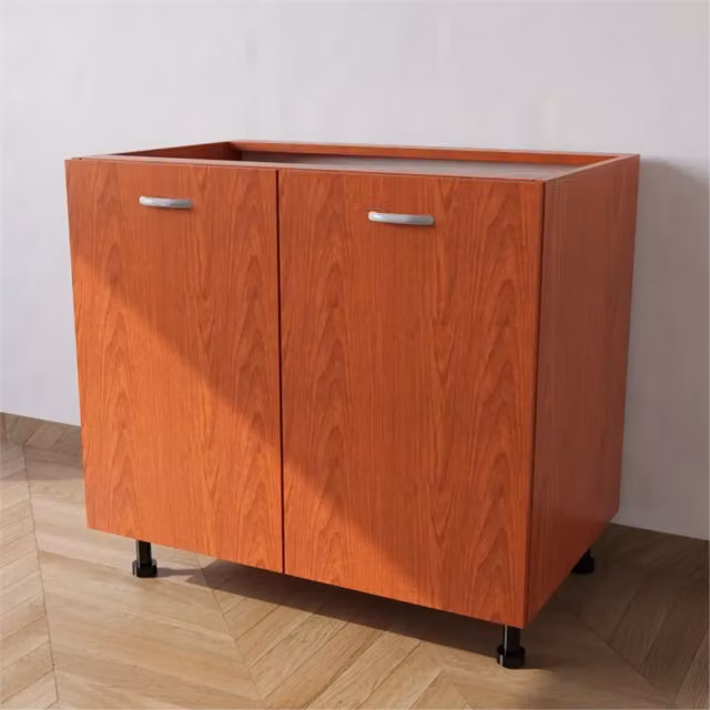 Base lavello Calandrelli con 2 ante in legno marrone, L: 90 cm, P: 55,5 cm, H: 72 cm