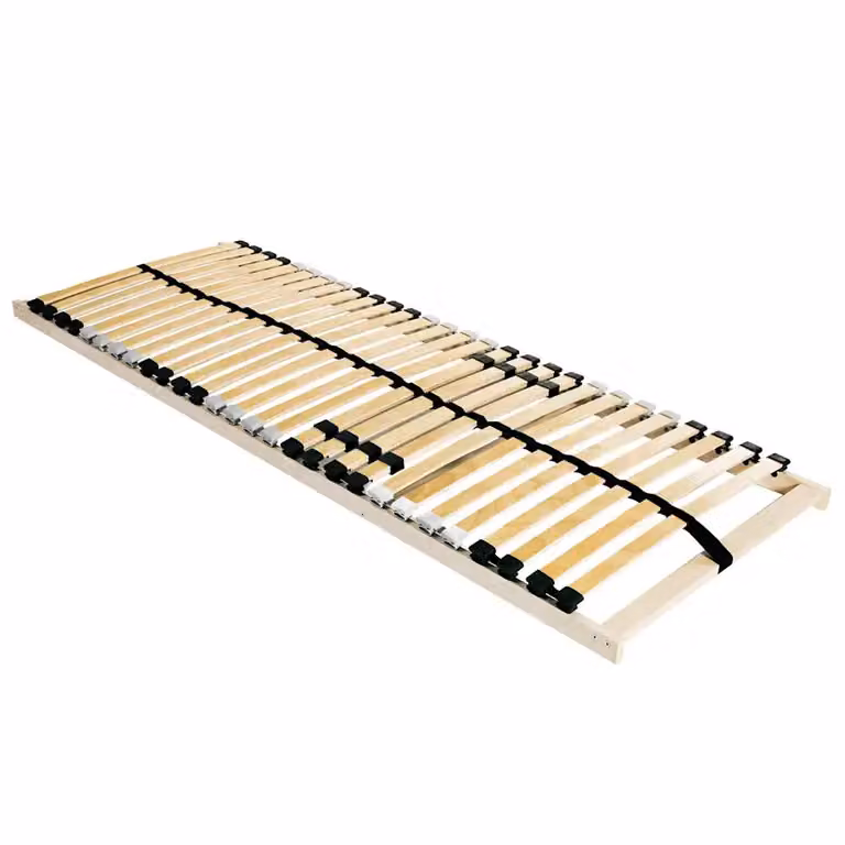 Base a doghe vidaXL in legno di faggio massello, Marrone, 80 x 190 cm