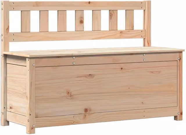 Panca in legno massello di pino beige stile rustico L/P/H: 110 x 41 x 76,5 cm