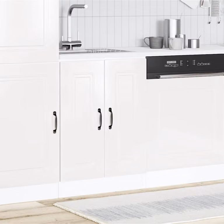 Base lavello mobile Kalmar vidaXL Bianco Lucido L: 60 cm, P: 46 cm, H: 81,5 cm
