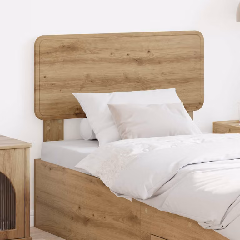 Testiera per letto vidaXL in legno ingegnerizzato rovere marrone con design minimalista