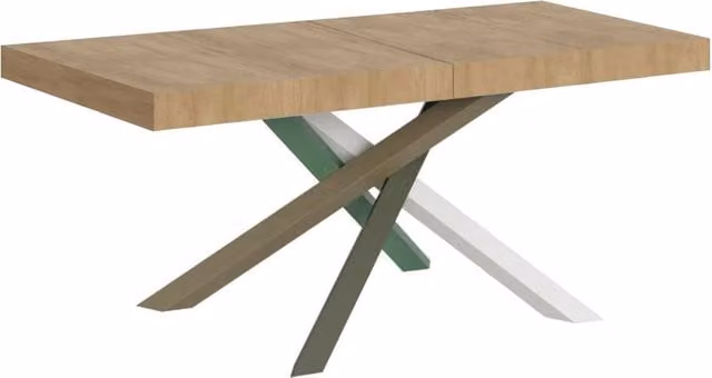 Tavolo Allungabile Volantis Premium Giordanoshop in Quercia Natura e Metallo, L/P/H: 130-390 x 90 x 77 cm